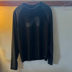 Surf Style Black Long Sleeve Shirt with Logo